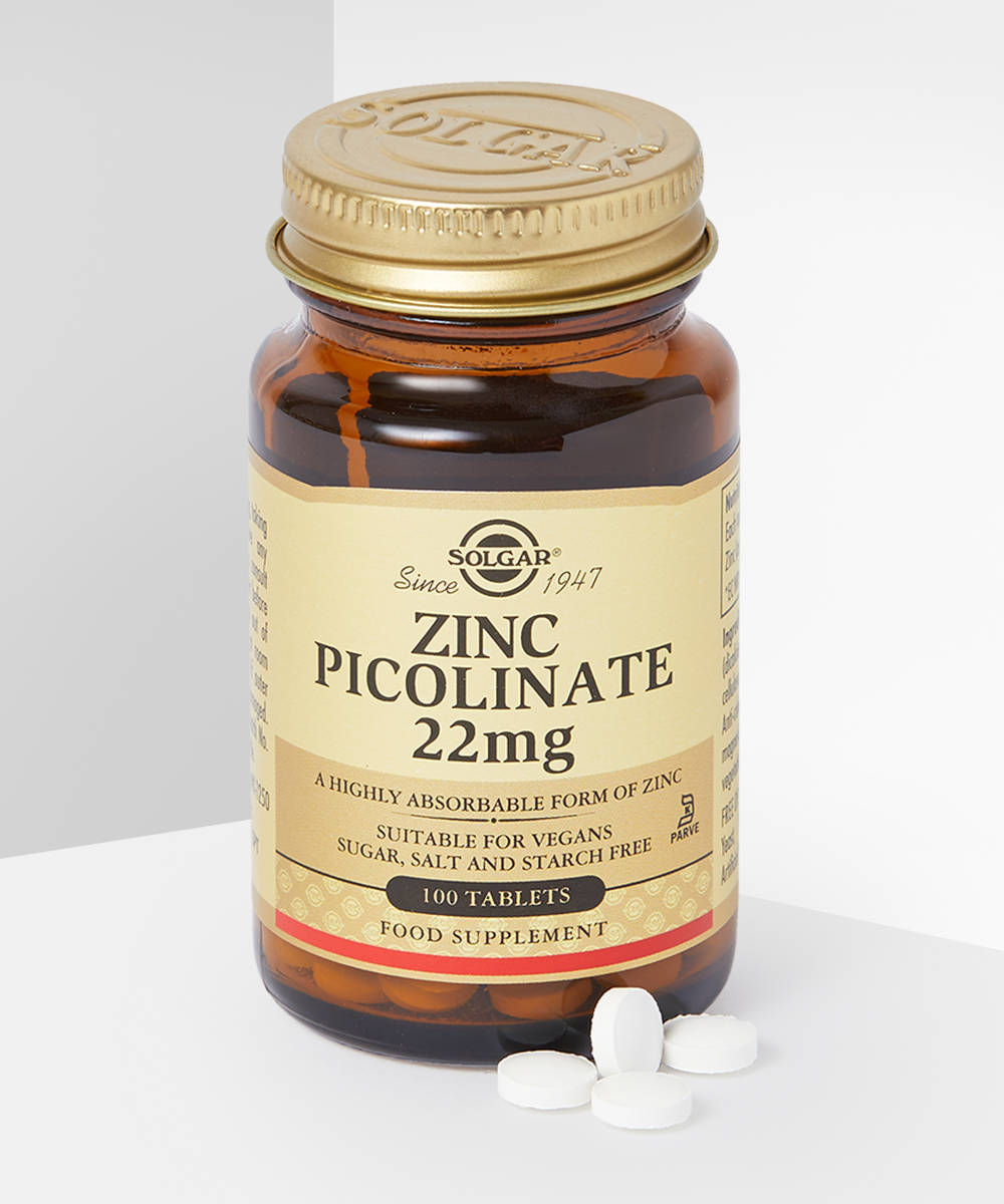 SOLGAR ZINC PICOLINATE 22 MG TABLETS