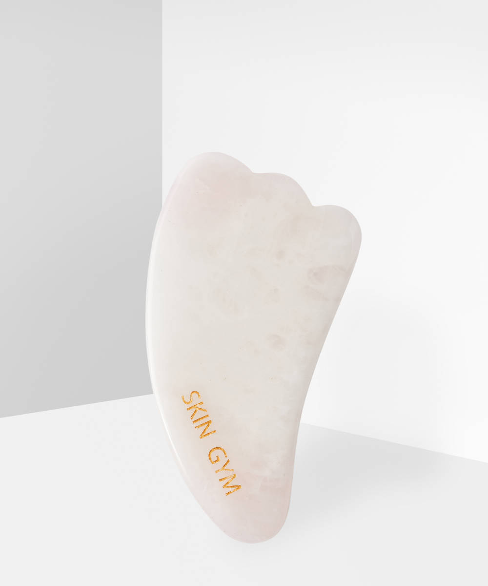 SKIN GYM ROSE QUARTZ GUA SHA CRYSTAL SCULPTY TOOL