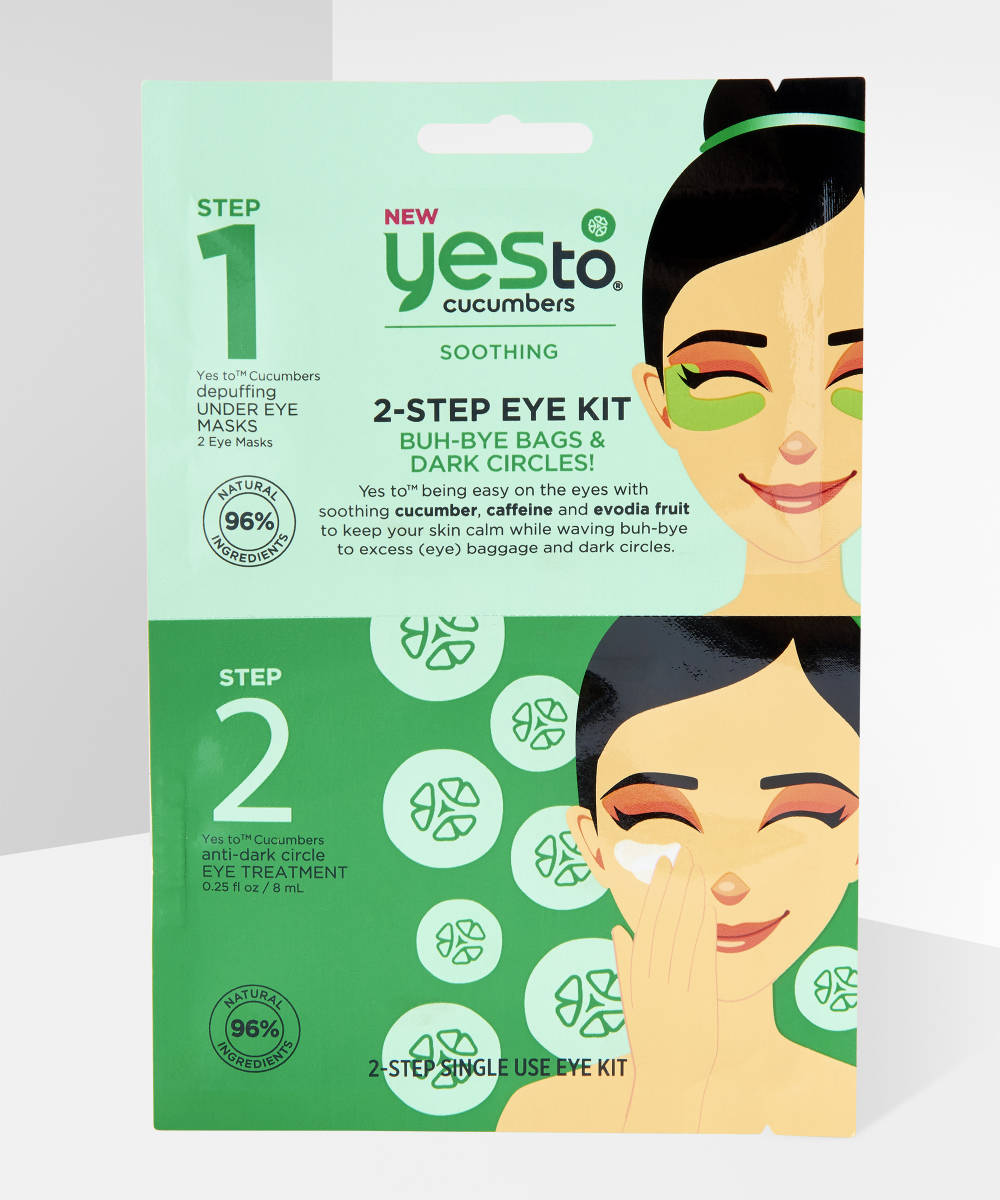 YES TO CUCUMBERS 2-STEP BUH BYE BAGS & DARK CIRCLES EYE KIT