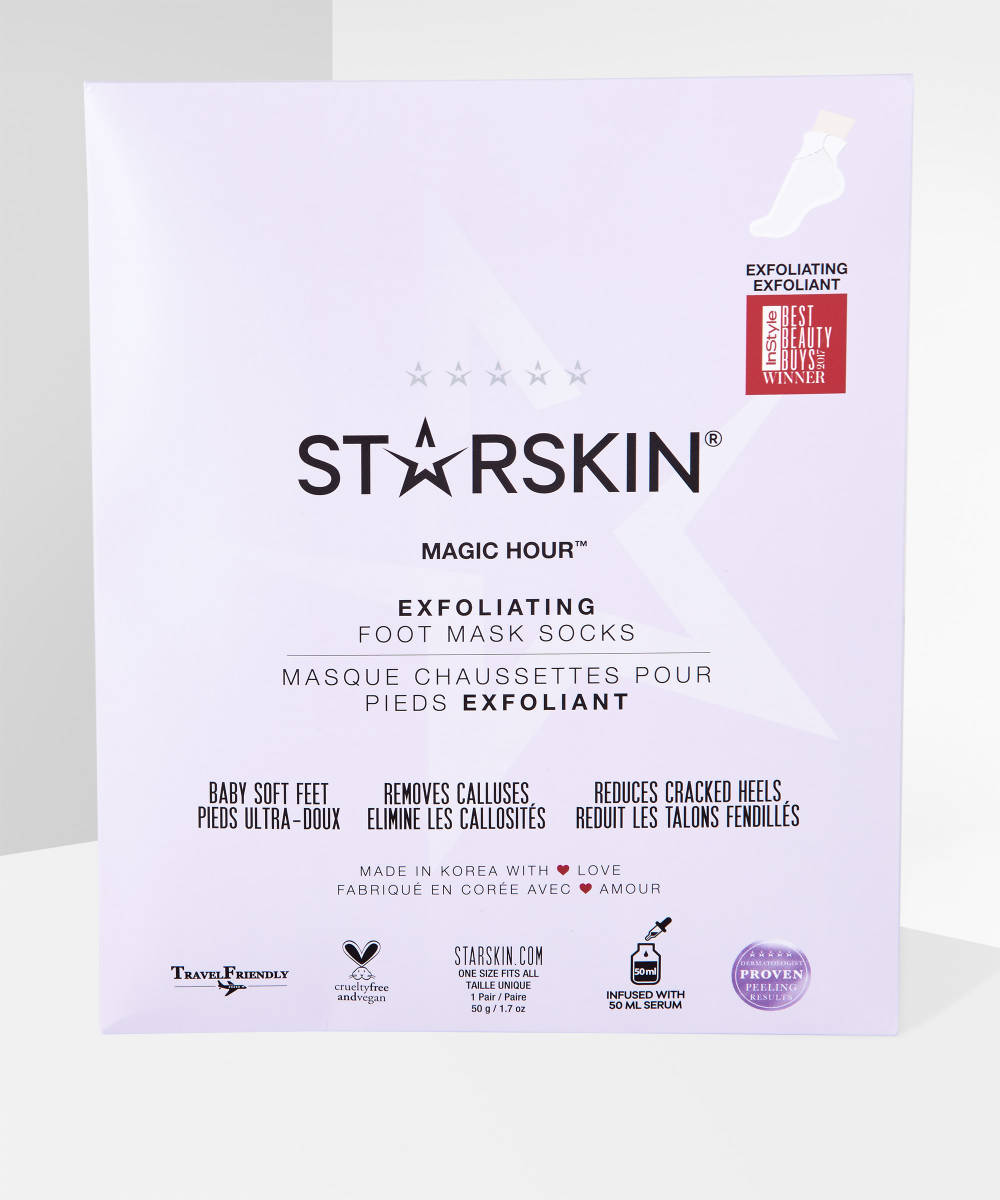 STARSKIN MAGIC HOUR EXFOLIATING DOUBLE LAYER FOOT MASK SOCKS