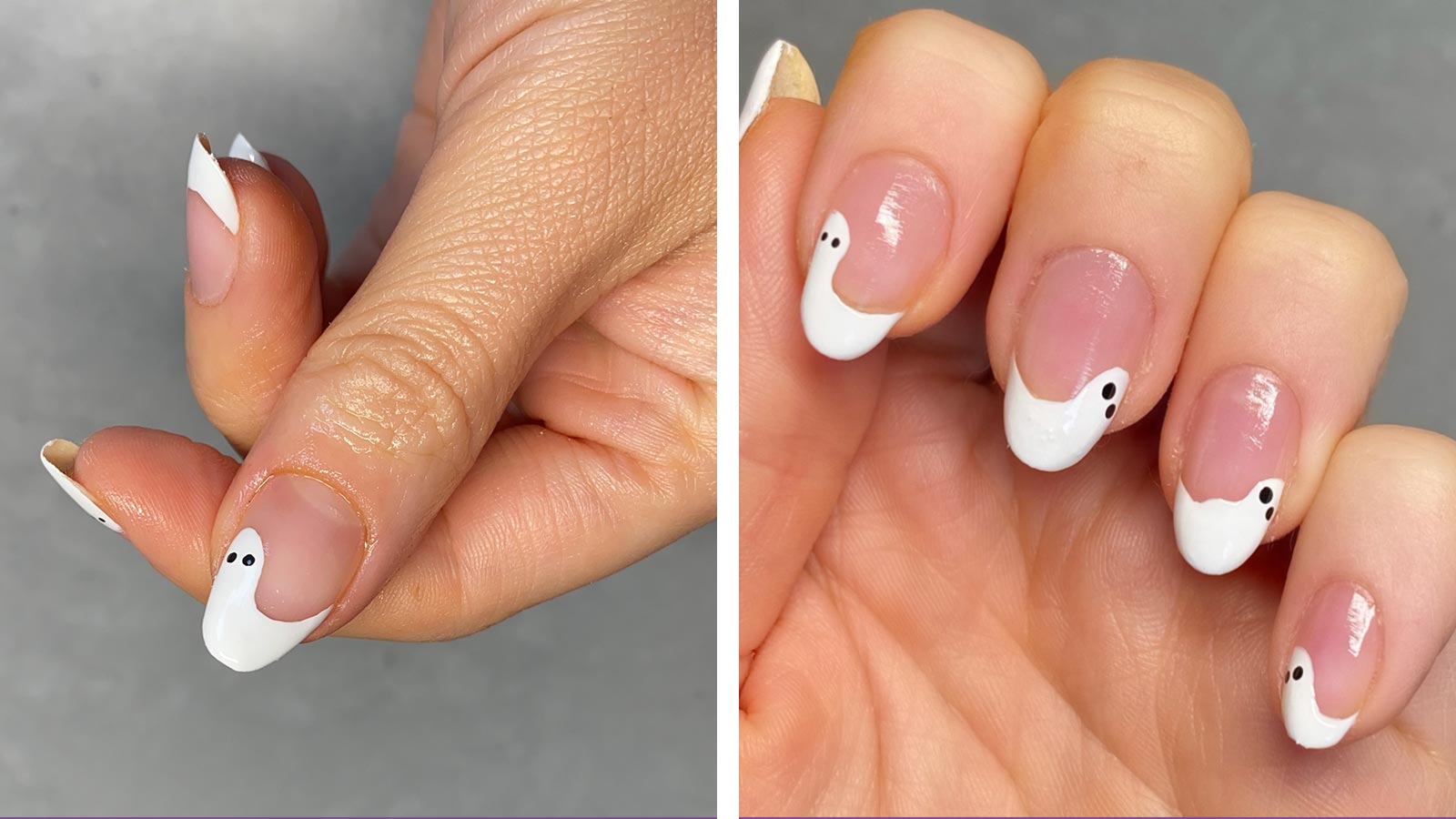 Ghost Nail Art Tutorial for Halloween