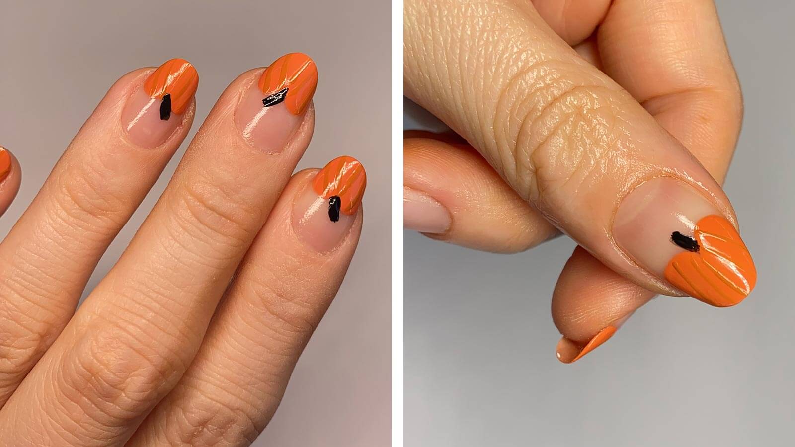 Easy Pumpkin Nail Art Tutorial For Halloween
