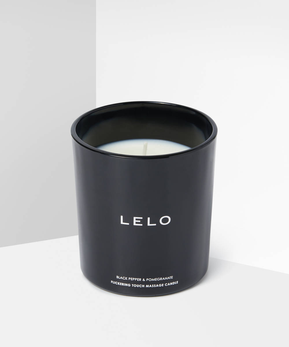 LELO FLICKERING TOUCH MASSAGE CANDLE BLACK PEPPER & POMEGRANATE