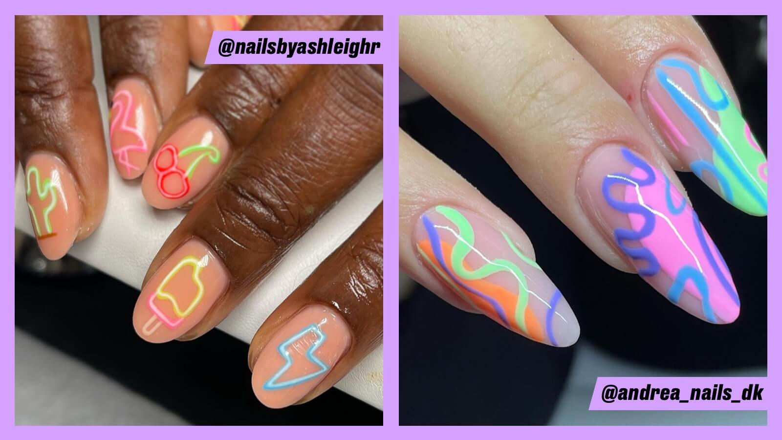 34 Neon Nail Art Designs We’re Obsessed With