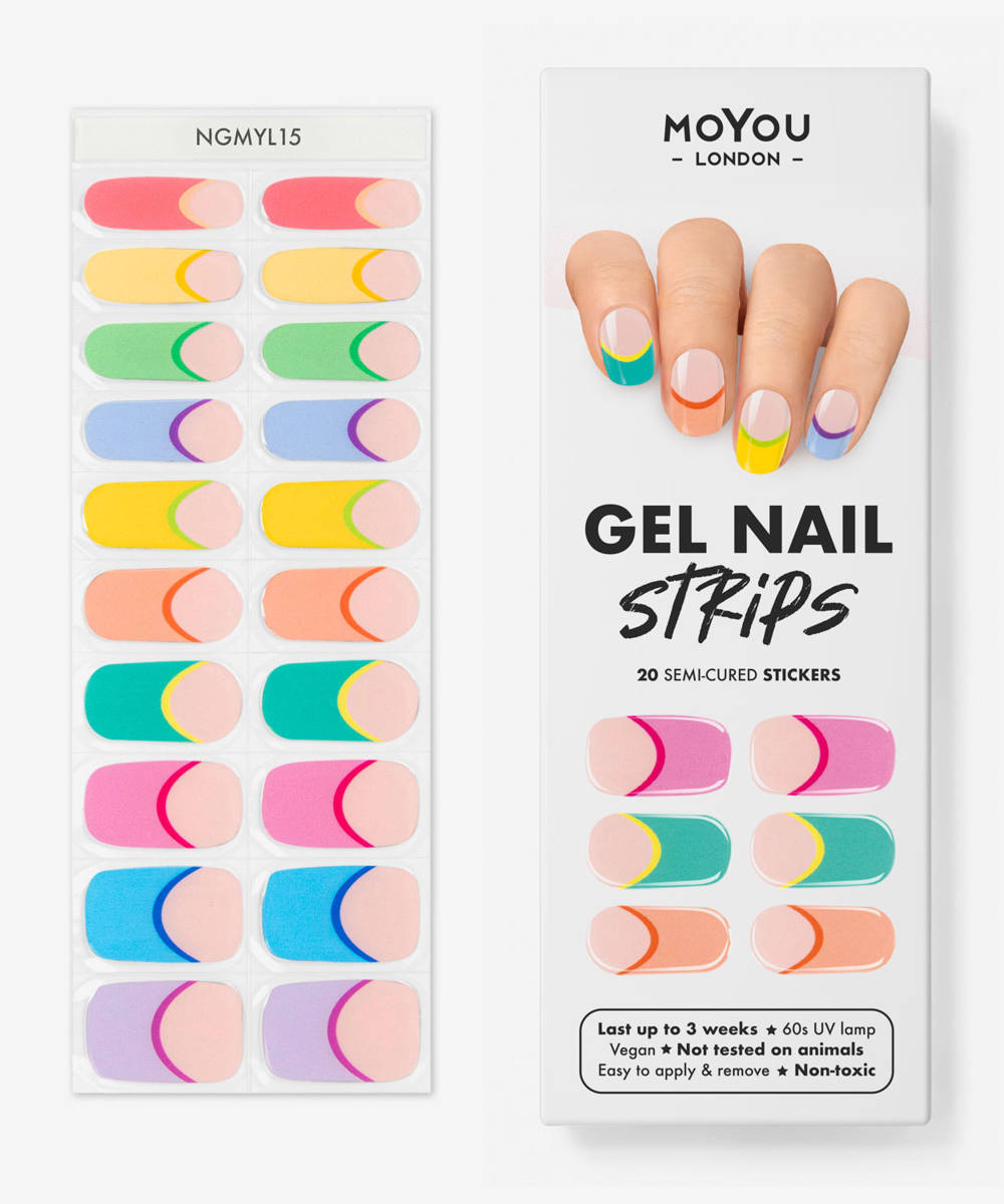 MOYOU LONDON GEL STRIPS SEMI-CURED NAIL WRAPS 15