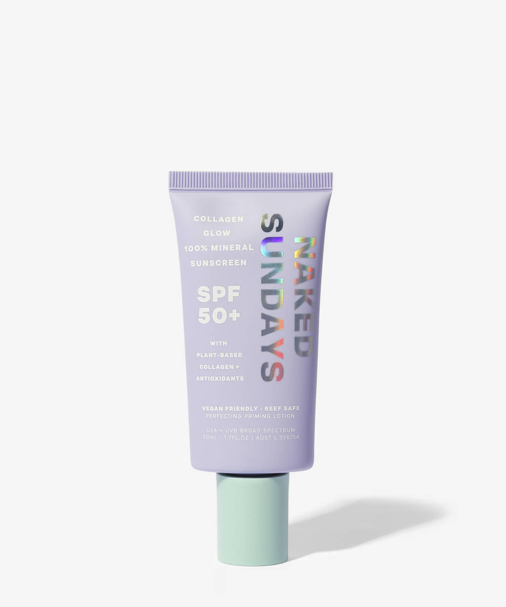 Naked Sundays SPF50+ Collagen Glow 100% Mineral Perfecting Priming Lotion