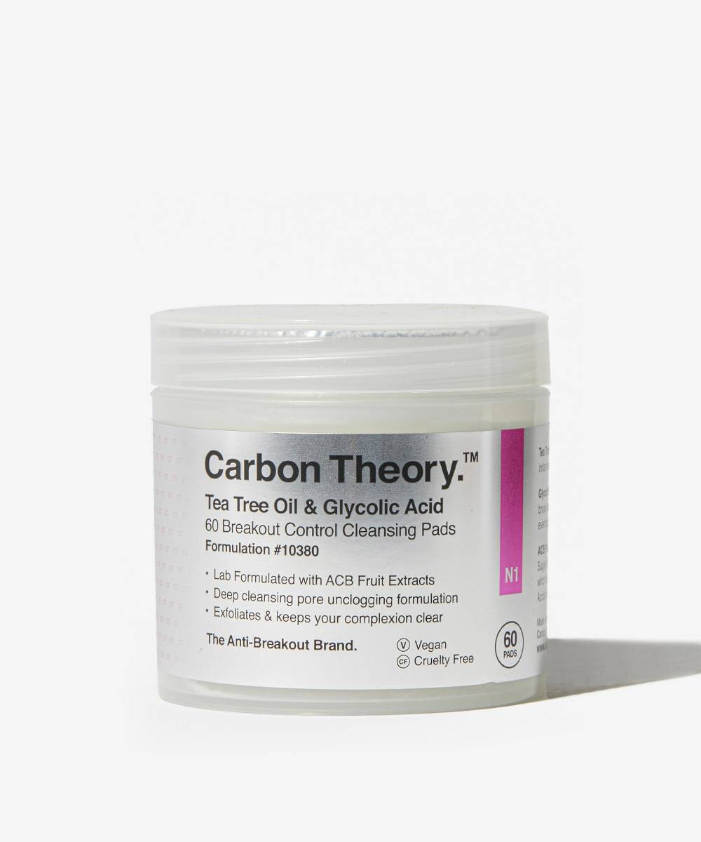 Carbon Theory Tea Tree Oil & Glycolic cid Breakout Control Cleansing Pads