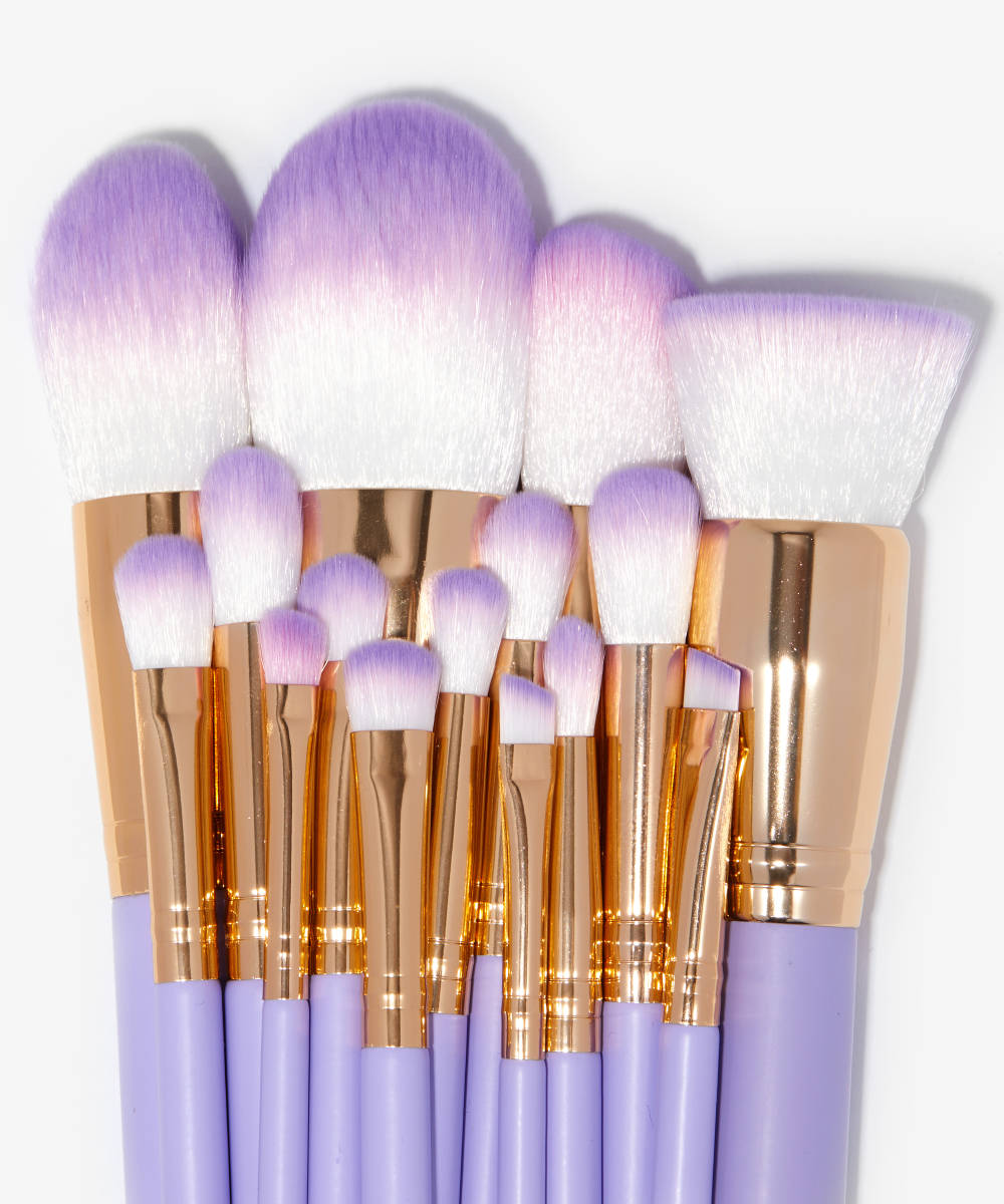 BRUSH CANDY VIOLETS 15 PIECE BRUSH SET